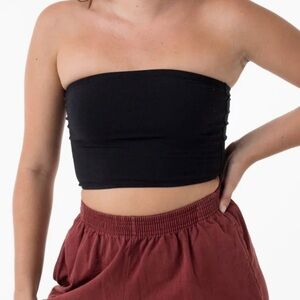 Black spandex cotton tube top